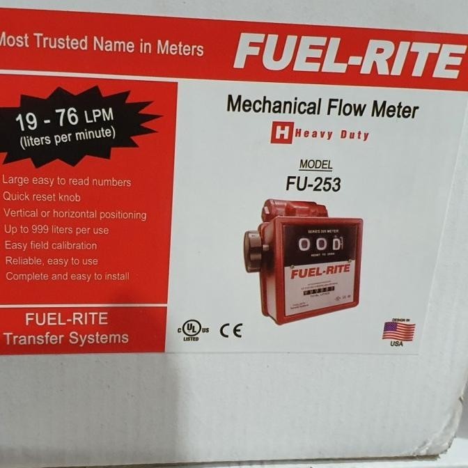 Jual Meteran Solar Fuelrite 3Digit 1Inchi / Flowmeter Flow Meter 3Digit ...