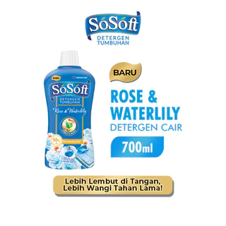 So Soft Deterjen Cair Rose & Waterlily Botol 700 ml