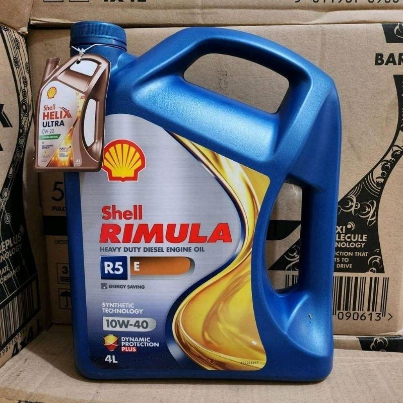 Jual Shell Rimula R5E 10W-40 OLI MOBIL 4Liter | Shopee Indonesia