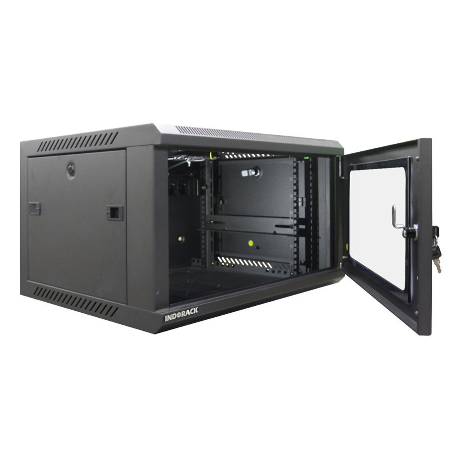 Jual Wallmount Rack INDORACK Single Door Rack Server 6U Depth 500mm ...