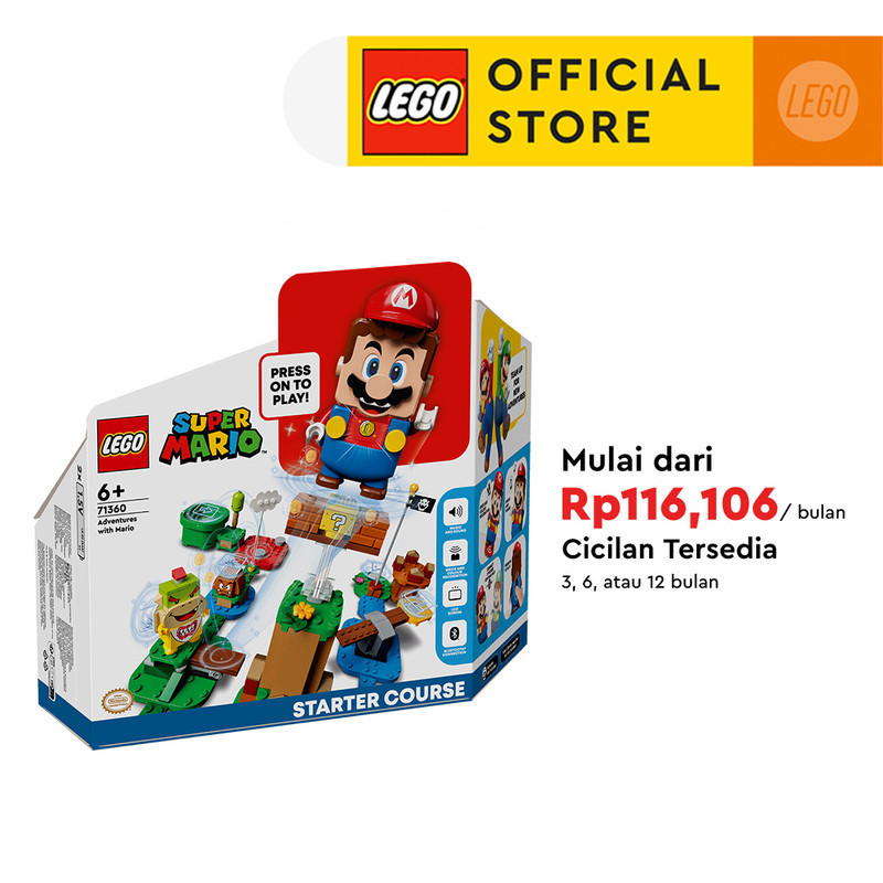 LEGO Super Mario 71360 Adventures with Mario Starter Course (231 Pieces)  Mainan Balok (6 Tahun+)