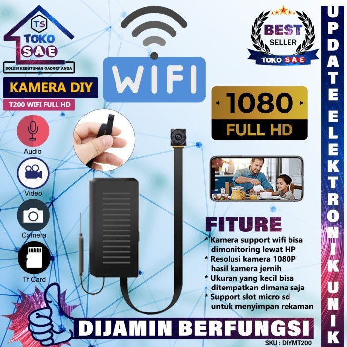 Jual Micro Camera Spy Diy Module Pro T200 Wifi Hidden Cam Kamera Cctv ...