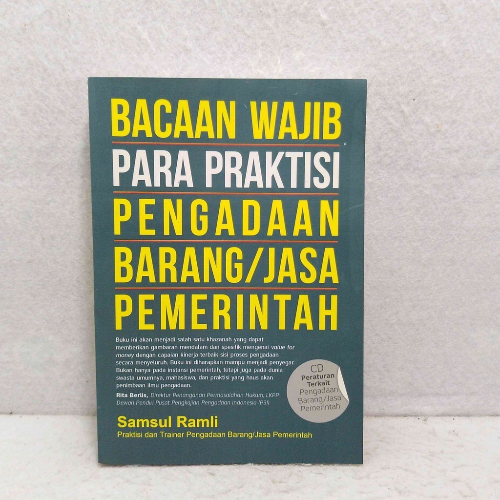 Jual Buku Bacaan Wajib Para Praktisi Pengadaan Barang Jasa Pemerintah ...