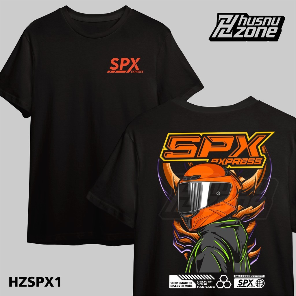 Jual Kaos T-shirt Baju Kurir Motor SPX Express Rider Cotton Combed 24s ...