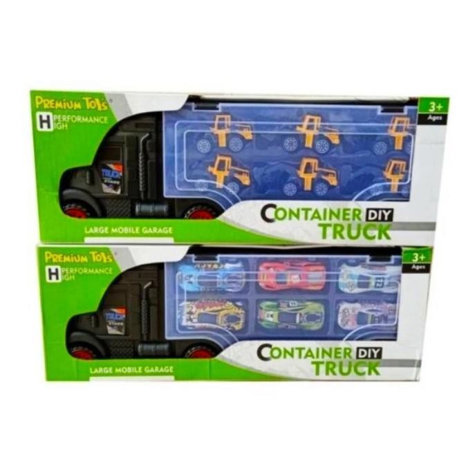 Jual mainan anak mobil truk container truck yg membawa 6 mobil Delani ...