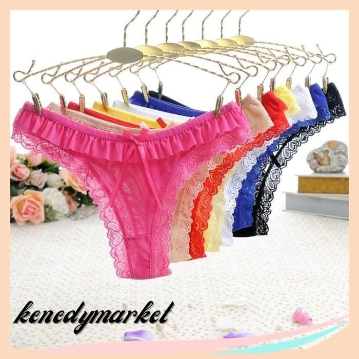 Jual SEXY G STRING WANITA LINGERIE CELANA DALAM BAHAN TRANSPARAN C