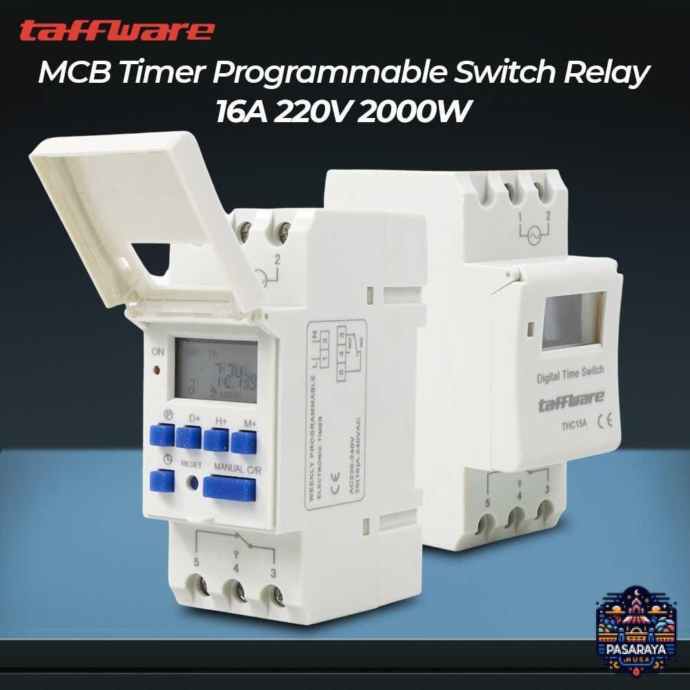 Jual Taffware Programmable Digital Timer Switch Relay 20 Program 220V ...
