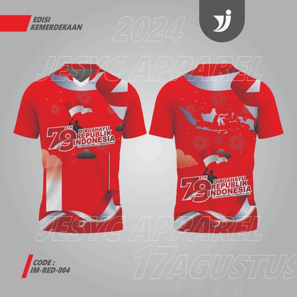 Jual wwr-76 Kaos Full Print Printing Jersey 17 Agustus 2024 Agustusan ...