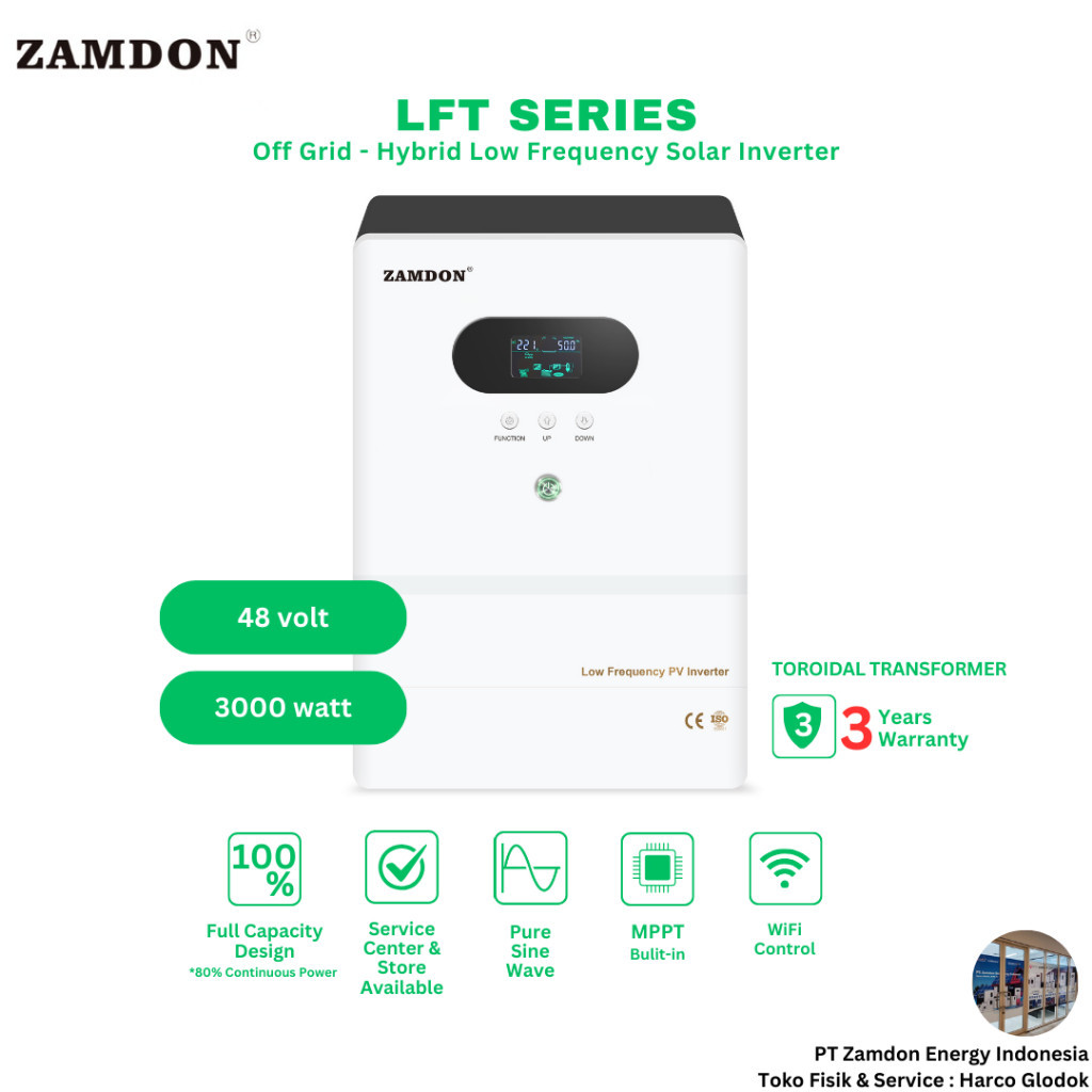 Jual ZAMDON - Low Frequency Solar Inverter 3KW 24/48V Off grid hybrid ...