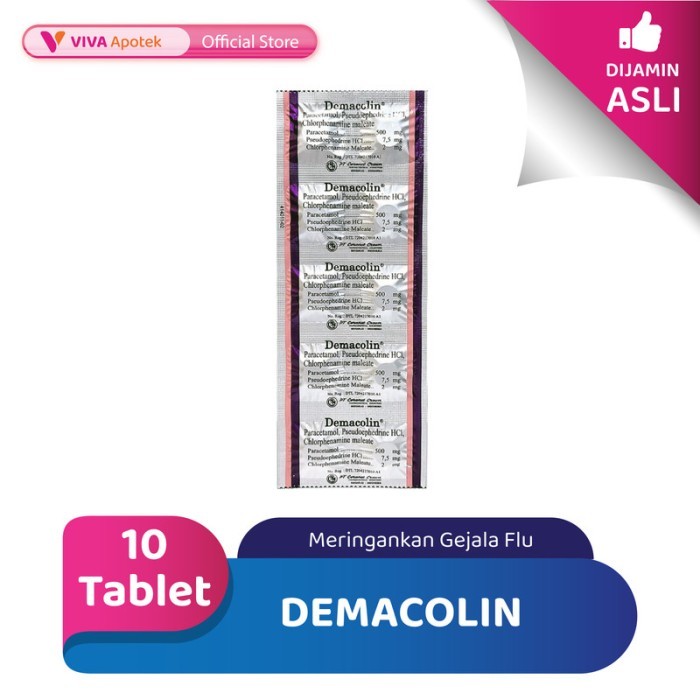 Demacolin untuk Meringankan Gejala Flu (10 Tablet)
