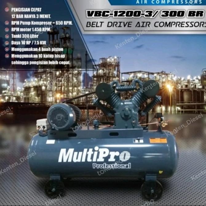 Jual Silahkan Order] Kompresor Listrik 10 HP 3 Phase Multipro VBC-1200 ...