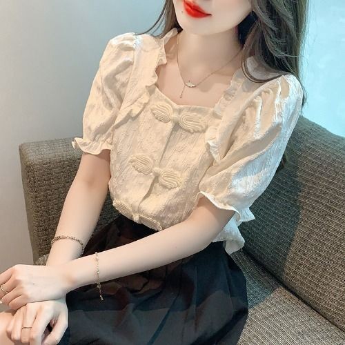 Jual Kemeja Sifon Lengan Pendek Wanita, Kualitas Baju Tradisional Gaya ...