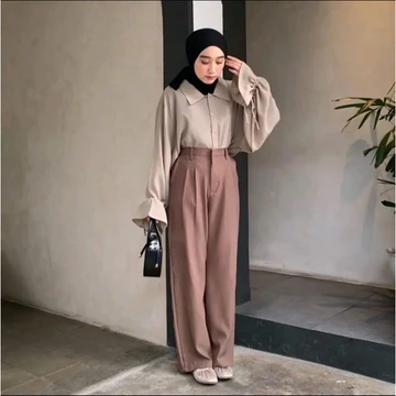 KULOT HIGHWAIST Anti Kusut Bahan Poliester Premium