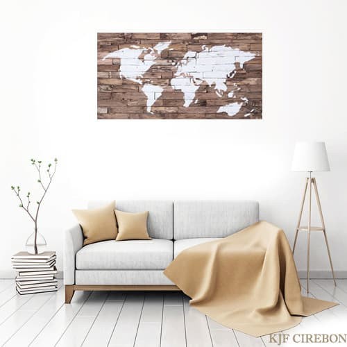 Jual ET820 word map kayu jati purba hiasan peta dunia dinding GRATIS ...