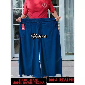 Kulot Jeans Jumbo Wanita Mayung Panjang Besar Xxl Xl Bigsize Blue Navy Black