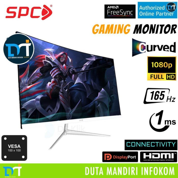 Jual SPC SF-27 27" Inch Curved - FHD 165Hz 1ms FreeSync HDMI DP Monitor ...