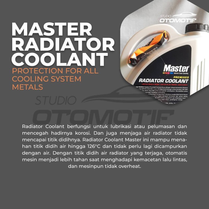 Jual MASTER RADIATOR COOLANT PREMIXED GREEN 4L AIR RADIATOR best shop ...