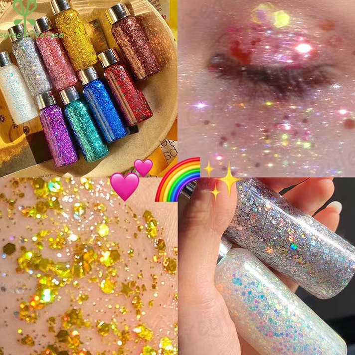 Jual Model Baru 【Baru】HANDAIYAN 9Colors body glitter gel glitter untuk