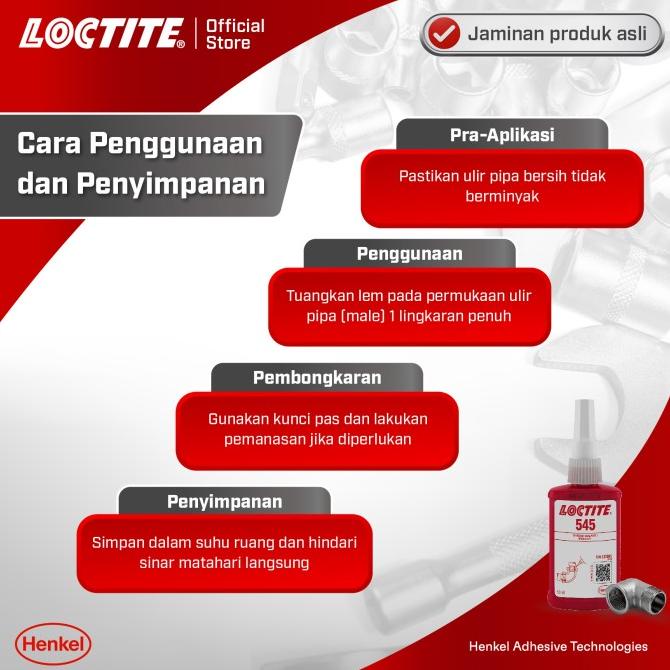 Jual Henkel Loctite 545 Thread Sealant Seal Pipa Hidrolik 50 Ml Twin