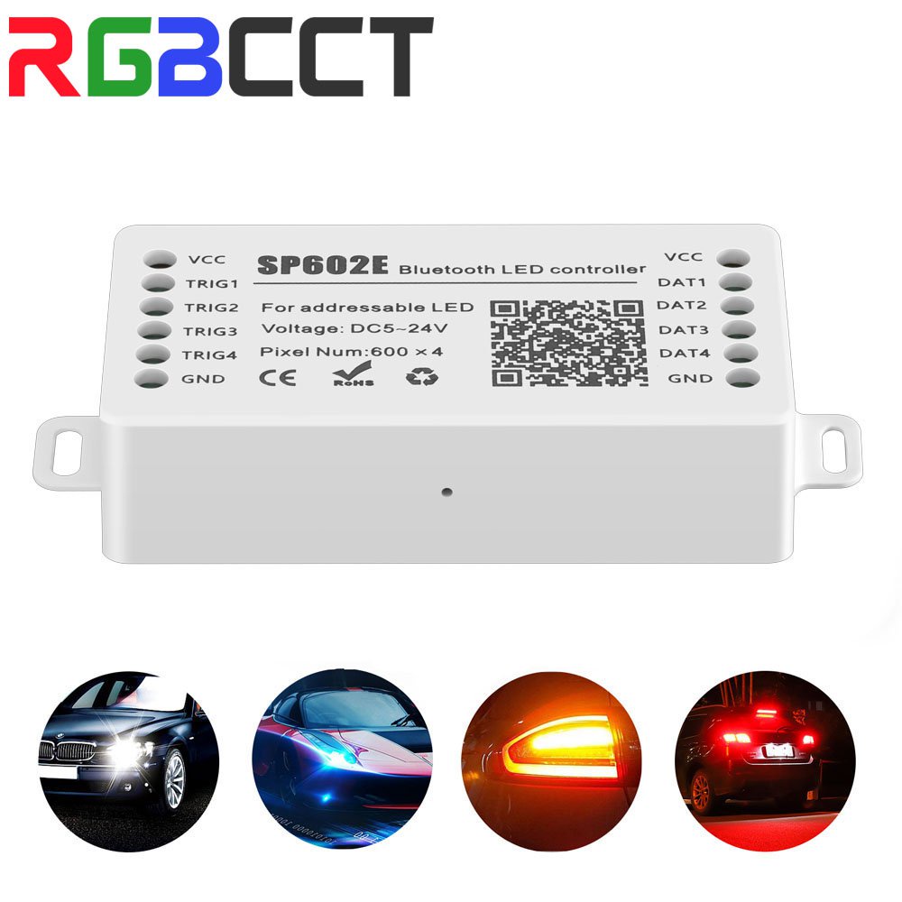 Jual &SP602E 4 CH Signal Output WS2812B Music Controller Built In Mic ...