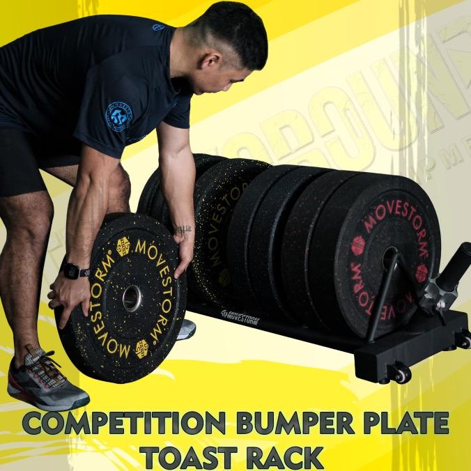 Jual Movestorm Competition Bumper Plates Toast rack | Shopee Indonesia
