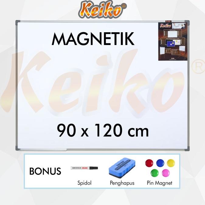 Jual Papan Tulis Whiteboard Gantung Magnet Single Face Keiko 90 X 120