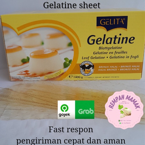 Jual Gelatine sheet 50 lembar / gelatin lembaran from Germany
