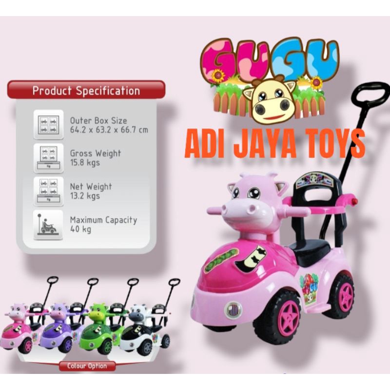 Jual Yotta Toys Gugu Mainan Mobil Dorong Kepala Sapi Yotta Gugu