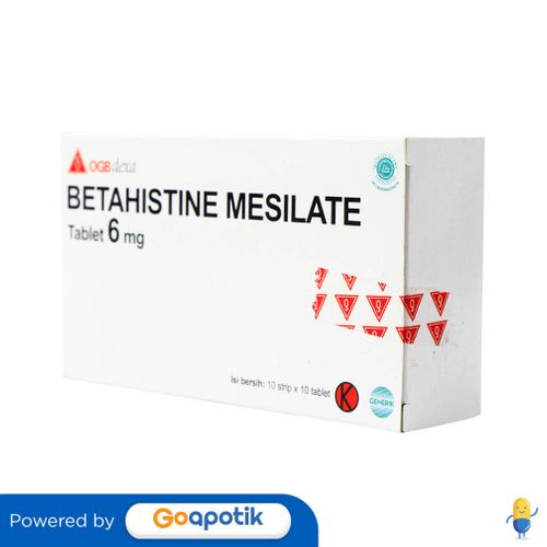 Jual BETAHISTINE MESILATE OGB DEXA MEDICA 6 MG BOX 100 TABLET | Shopee ...