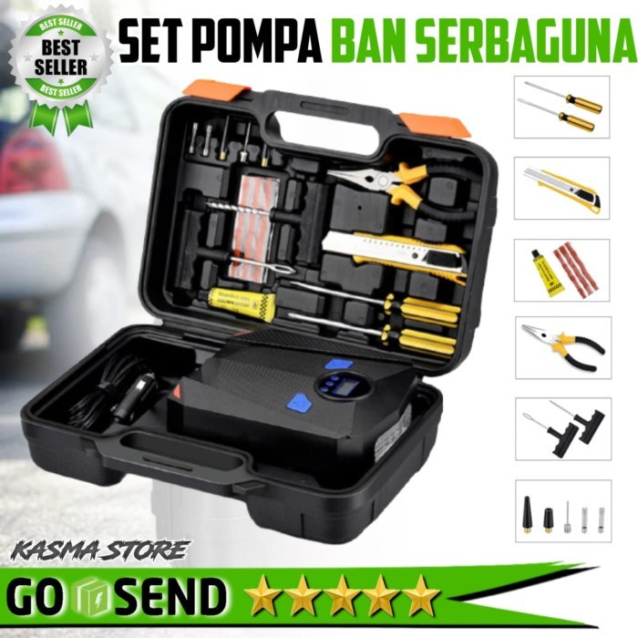 Jual Pompa ban digital air compressor Tool Set alat perbaikan mobil ...