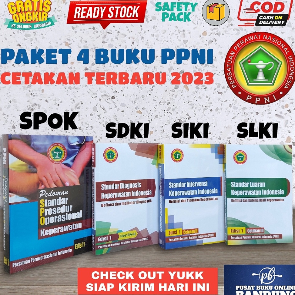 Jual Pz55 Paket 4 Buku Ppni Sdki Siki Slki Spo Keperawatan Nanda Nic