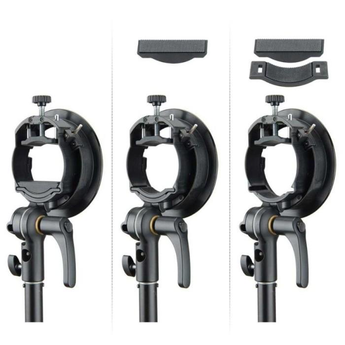 Jual Godox S2 Speedlite SType Bracket Bowens Mount Flash Holder