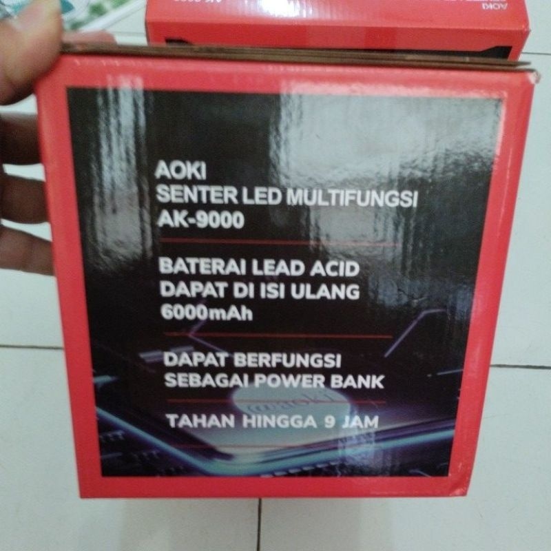 Jual Senter Jumbo 100Watt +Power Bank Aoki Ak-9000 Commander | Shopee ...