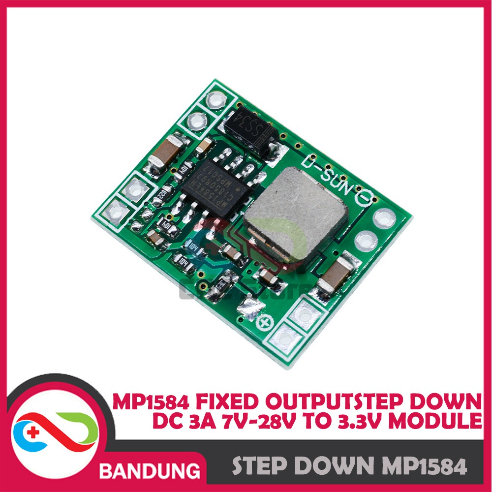 Jual MP1584 SMALL FIXED OUTPUT STEP DOWN DC 3A 7V-28V TO 3.3V MODULE ...