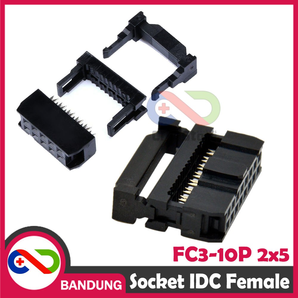 Jual FC3-10P SOCKET SOKET AMPHENOL IDC 2x5 10PIN HEADER FEMALE ISP ...