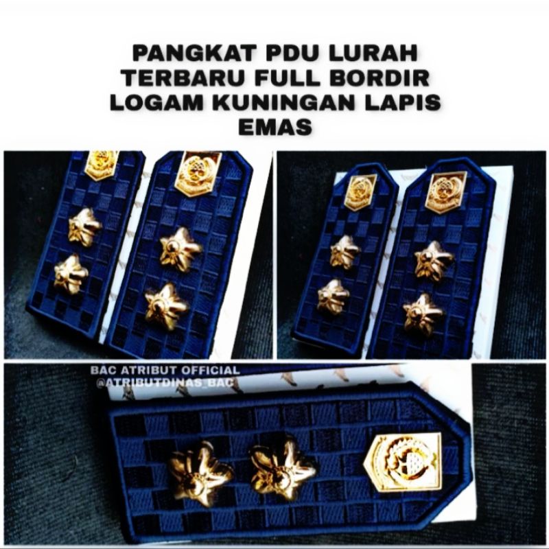 Jual pangkat Pdu lurah terbaru biru navy melati 2 Kemendagri excellent ...