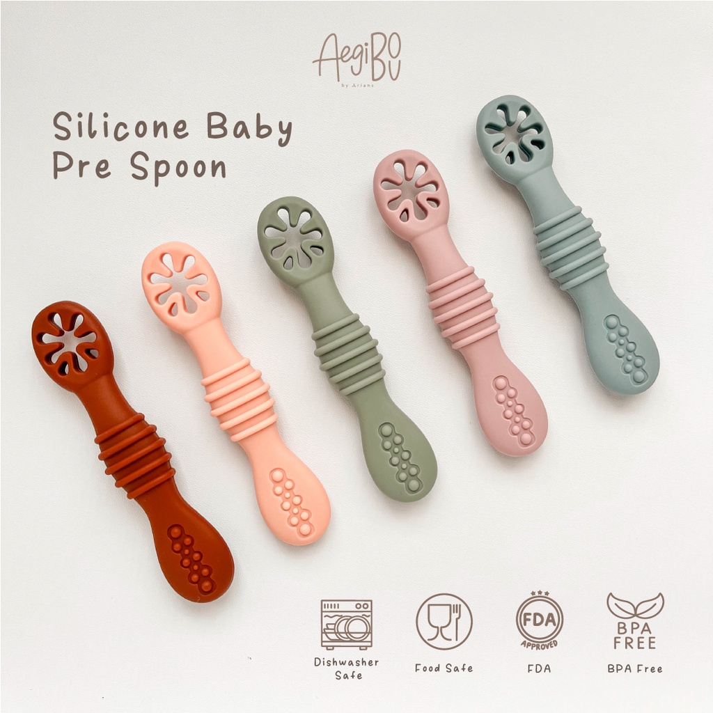 Jual OLABABY Training Spoon - 2Pcs - Sendok Makan Bayi Silikon di Seller  Maiaa Shop - Wanasari, Kab. Bekasi