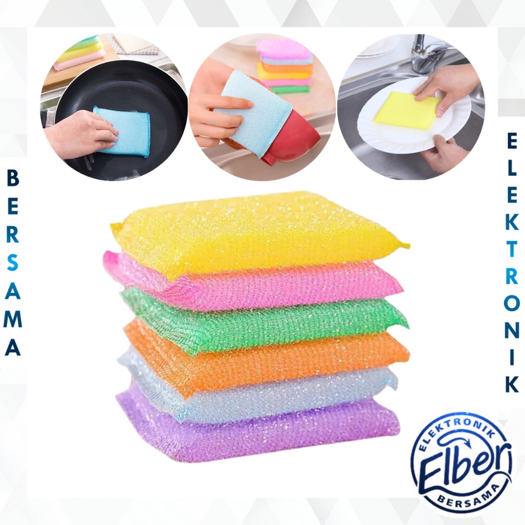 Jual Elber Hl Spon Cuci Piring Warna Warni Super Magic Spons