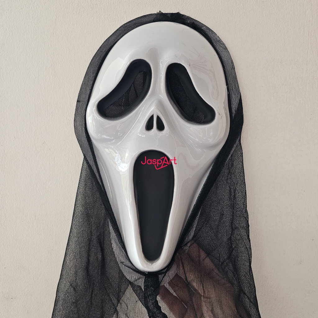 Jual Topeng Halloween Scream Kostum Hantu Seram Haloween Scary Mask Terbaik Topeng Scream Led