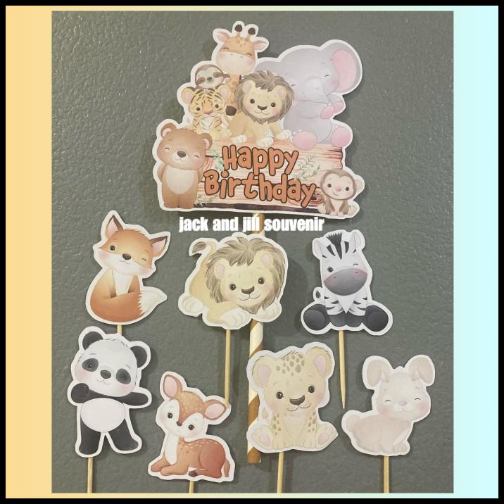 Jual TERMURAH CAKE TOPPER BINATANG HEWAN/CAKE TOPPER ANIMAL/TUSUKAN KUE ...