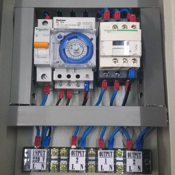 Jual panel otomatis lampu timer 24jam/panel otomatis timer 24jam ...
