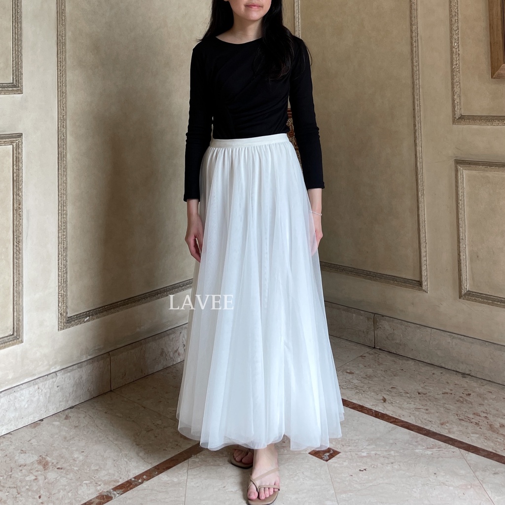 Jual LAVEE - BELLE Tulle Skirt / Rok Tutu Wanita Maxi Panjang Pecah 10 ...