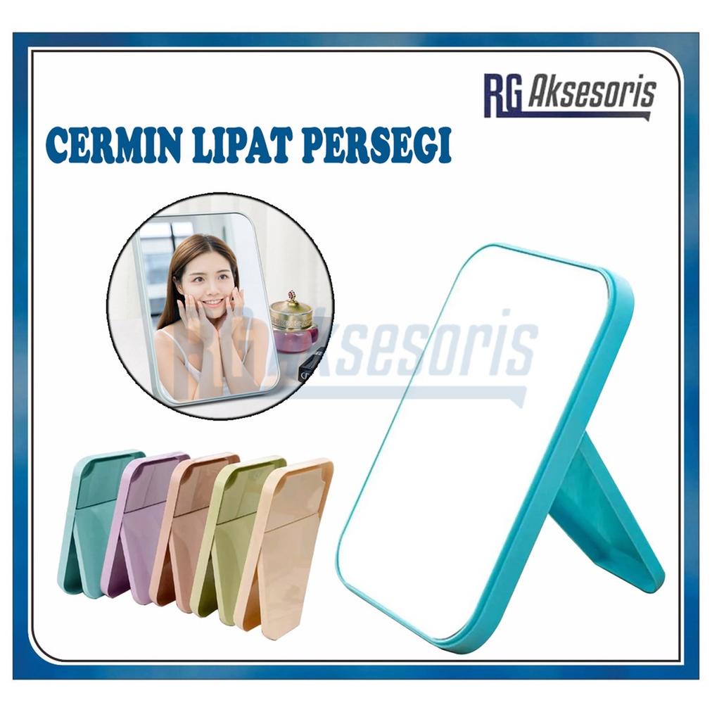 Jual Rgaksesoris Cermin Lipat Persegi Portable Beauty Mirror Kaca