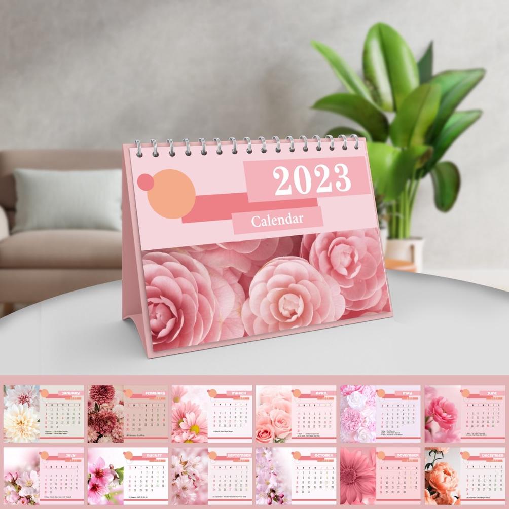 Jual Prima Shabby Kalender Meja Duduk Tahun 2024 2023 Murah Unik Rustic Dried Flower Shabby Chic 3772