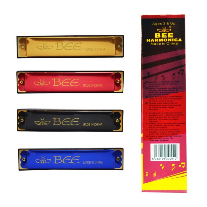 Jual Alat Musik Tiup Harmonika Harmonica 16 Holes Bee Hole Murah Kunci