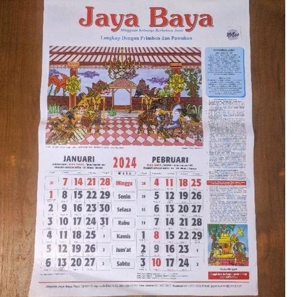 Jual Kalender Jaya Baya 2024 No Kw Agen Resmi Dan Terdaftar Di Penerbit Majalah Jayabaya 7768