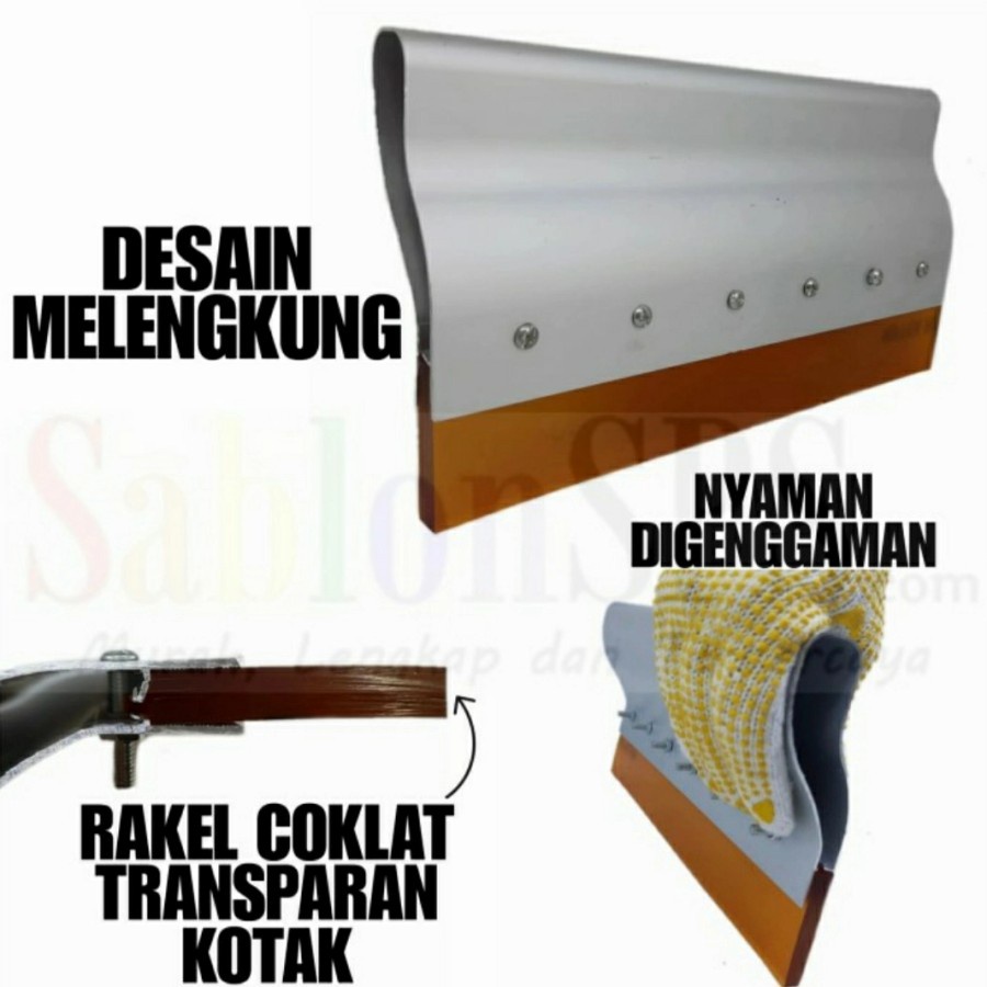 Jual GAGANG RAKEL ALUMUNIUM MODEL S ERGONOMIS 15CM SET RAKEL COKLAT ...