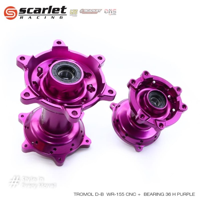 Jual Tromol Scarlet Cnc Wr 155 Teromol Wr155 depan belakang doubl ...
