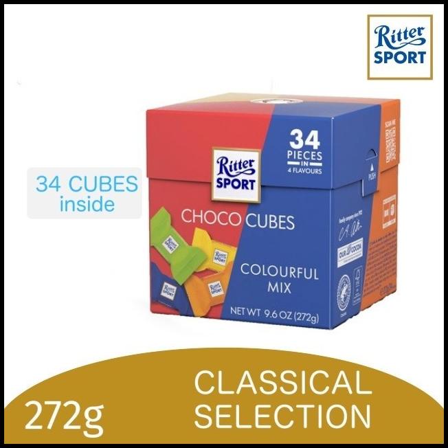 Jual Ritter Sport Chocolate Cubes Colorful Mix Permen Candy Cokelat