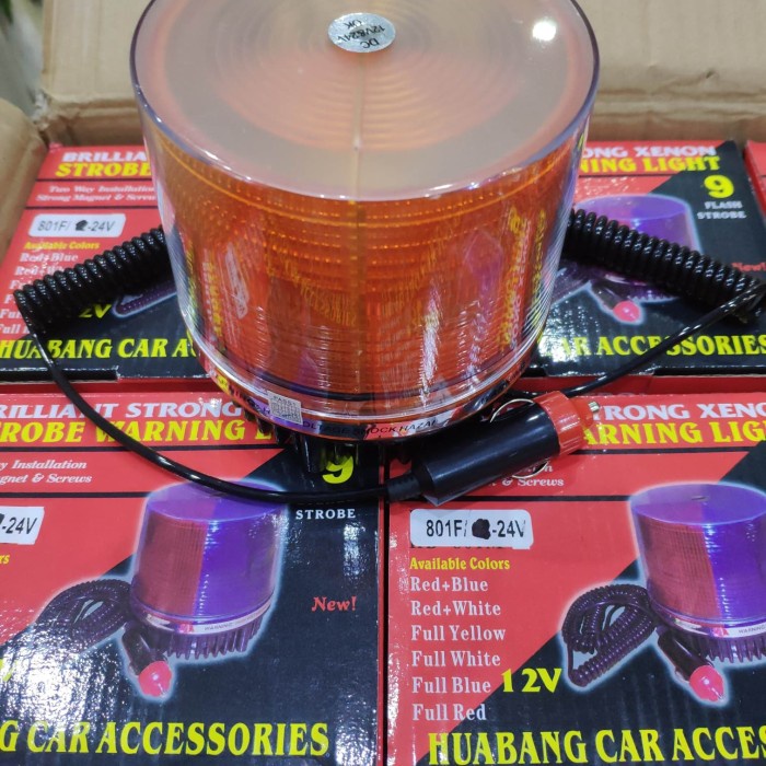 Jual Lampu Strobo Led Rotator Warning Light Volt Dc Kuning Magnet Original Shopee Indonesia